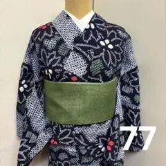 着心地◎爽やか青あじさいの変わり織浴衣◇本染 夏物 - メルカリ