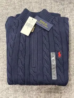 Polo Ralph Lauren ケーブルニットセーター M ネイビー