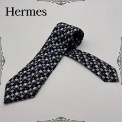 Hermes エルメス　チェック柄 ネクタイのサムネイル