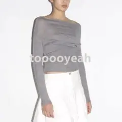 Paloma wool オフショルダー グレー 長袖トップス