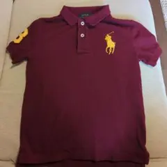 ポロシャツ バーガンディ色 番号3付き