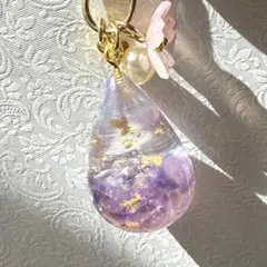 N.736】ハンドメイドネックレス オルゴナイト 薔薇 アクアマリン 水晶