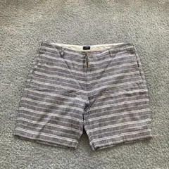 J.CREW ストライプ ショートパンツ グレー