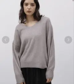 LAKOLE ラコレ 12GラクーンウールVネック　セーター　Ｍ