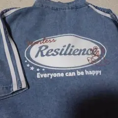 【新品】Resilience デニムブルー 半袖ジップトップス