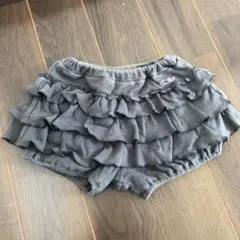 Bebe カーキショートパンツ かぼちゃパンツ フリルパンツ90