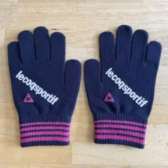 le coq sportif ニット手袋 ネイビー