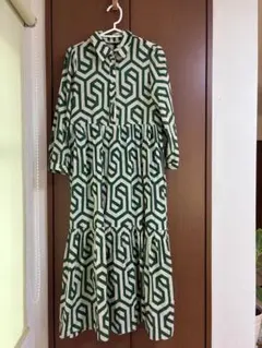 ZARA 幾何学模様 シャツワンピース Sサイズ