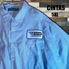 美品 CiNTAS ワークシャツ 5XL 大きいサイズ ビッグシルエット