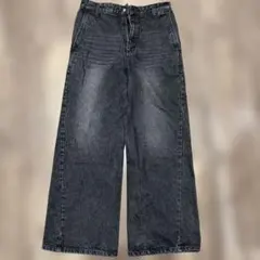 【WYM】CURVED FLARE DENIM SLACKS