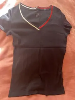 ネイビー Vネック Tシャツ 半袖