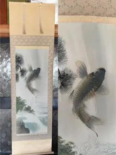 金魚と鯉の掛軸 金魚と鯉の掛軸 - メルカリ