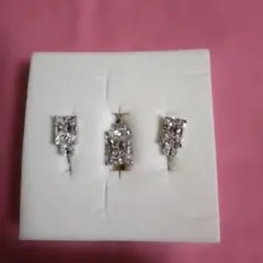 ❤ダイヤモニーククリアCZイヤリング＆ペンダントトップ❤