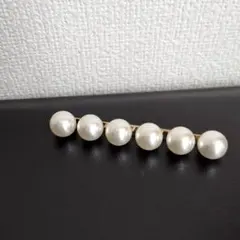 ananaパールブローチ 6個 ホワイト ゴールド
