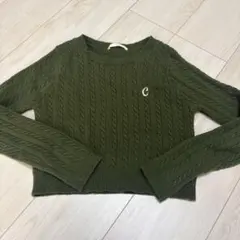 クロップド丈 ニット