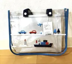 ファミリア クリアバッグ ビーチバック ミュベール MUVEIL 新品 ブルー