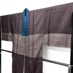 未著用 男士襯襦 長襦袢 紬地 板締め 正絹 和服 033b p