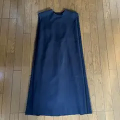 【新品未使用】 CELFORD　ケープ風ニットワンピース　ノースリーブ　ネイビー