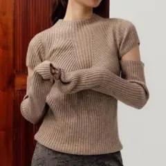 ランデブー Charm warmer knit ベージュ