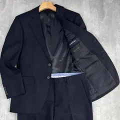 C540 美品 五大陸 スーツ上下 シングル 2B A4サイズ 濃紺 ウール