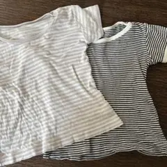 ストライプ半袖肌着　2枚セット 95cm