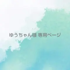 ゆうちゃん様 専用ページ