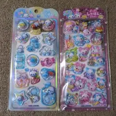 ぷくぷくしゃぼんシール あわわちゃん ハッピーマーチ 2点セット