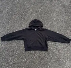 無印良品　短丈パーカー　ブラック　L