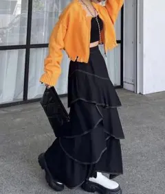 【新品】ページボーイ　ステッチティアードフレアスカート　PAGEBOY