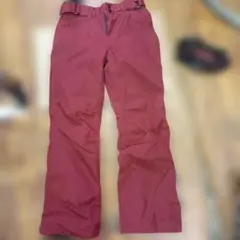 赤 スノーボードパンツ 調整可能ベルト付き