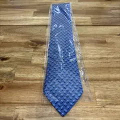 美品　エルメス　シルク　ネクタイ　青　シェーヌダンクル