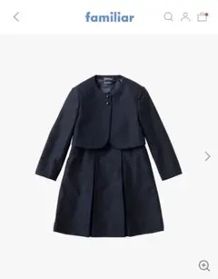 【美品】ファミリア　お受験アンサンブルセット　ワンピース&ボレロ