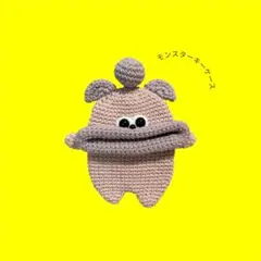 パクパクモンスターキーケース ハンドメイド リトルモンスター小物入れピンクのサムネイル