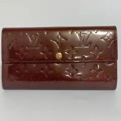 Louis Vuitton 赤 エナメルレザー 長財布 モノグラム