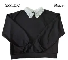 C.O.L.Z.A　リブ編みレース　襟付き　トップス　М