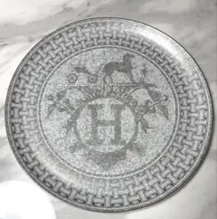 エルメス HERMES スーププレート 〈モザイク24〉プラチナ 2枚新品未