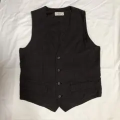 IKKA ジレ ブラウンチェック