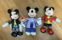 ミッキー　ぬいぐるみバッジ　3体セット