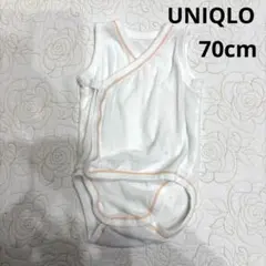 UNIQLO コットンメッシュボディスーツ ノースリーブ 前開き 70cm