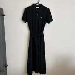 LACOSTE ブラックポロワンピース