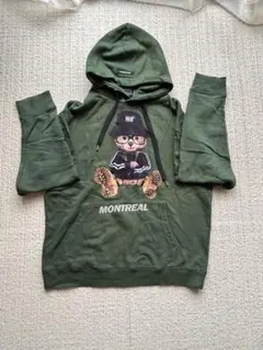 STOKEDALDO スウェット　パーカー　フーディー　くま　bear グリーン