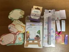 文房具セット　携帯ハサミ　マスキングテープ　付箋　シール　付箋　ディズニー