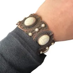 竹*吾様 ヴィンテージ ボヘミアン ターコイズ インディアンジュエリー バングル