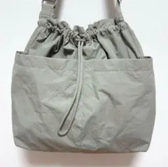 ナイロンドローストリングショルダーバッグ