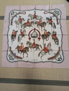 HERMES　カレ90 REPRISE (リプライズ/乗馬風景) スカーフ