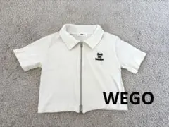 WEGO ジッパー付きホワイトポロシャツ