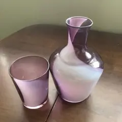 昭和レトロ　手作りガラス　水さしセット