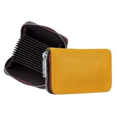 【新品】カードケース イエロー 男女兼用 プレゼント 本革 クレジットカード