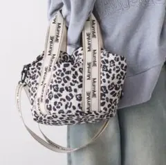 《MumME》ジャガードテープキルティングスクエアトート BAG ダルメシアン柄