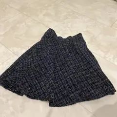✴︎one way✴︎フレアスカート ネイビー系 裏地付き✴︎